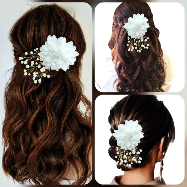 White_Dahlia_Flower_With_White_Pearl_Hair_Clutcher_Accessories_For_Women_&_Girls_(13_X_8_X_1_Cm)