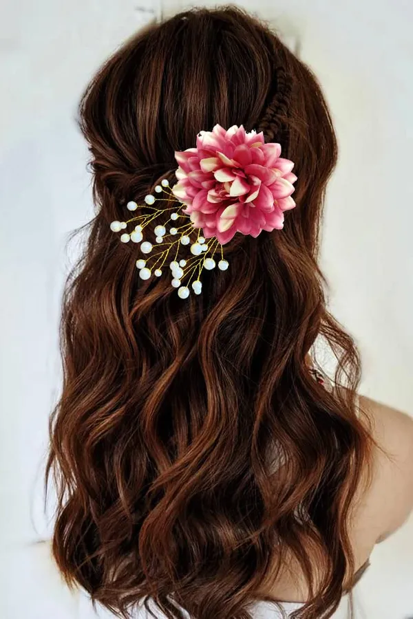 Wine_Dahlia_Flower_With_White_Pearl_Hair_Clutcher_Accessories_For_Women_&_Girls_(13_X_8_X_1_Cm)
