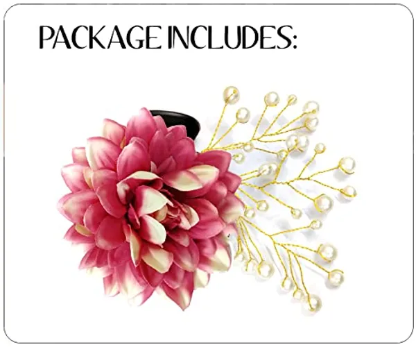 Wine_Dahlia_Flower_With_White_Pearl_Hair_Clutcher_Accessories_For_Women_&_Girls_(13_X_8_X_1_Cm)