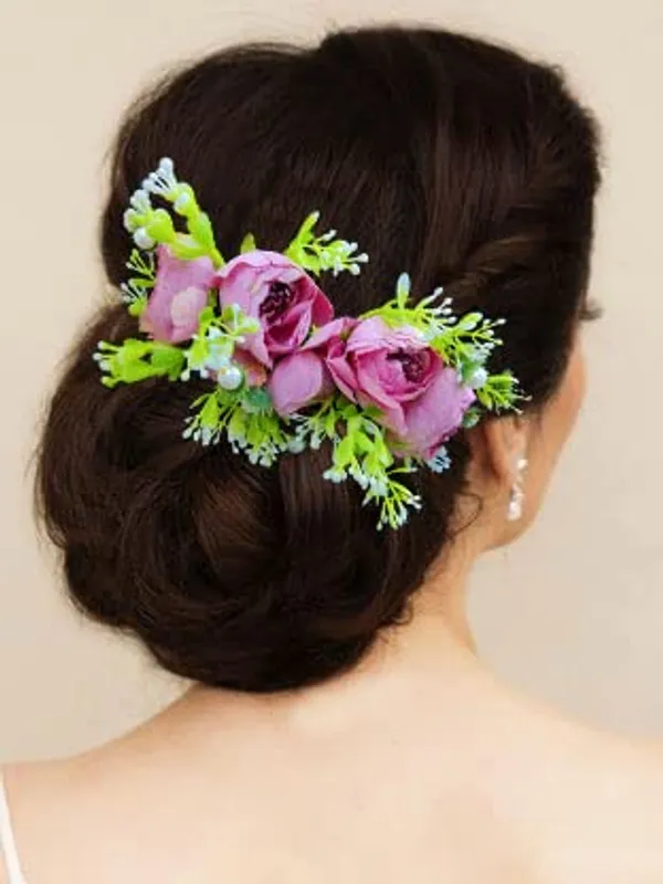 Baby_Pink_Attractive_Roses_With_Pearl_&_Leaf_Design_Hairpin_Accessories_For_Women_&_Girls_(14_X_8_X_1_Cm)