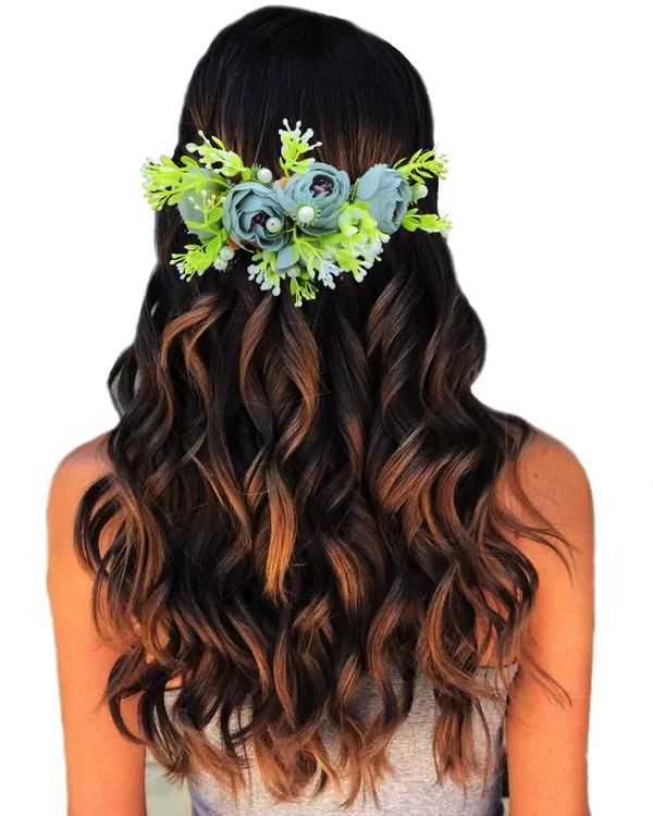 Grey_Attractive_Roses_With_Pearl_&_Leaf_Design_Hairpin_Accessories_For_Women_&_Girls_(14_X_8_X_1_Cm)