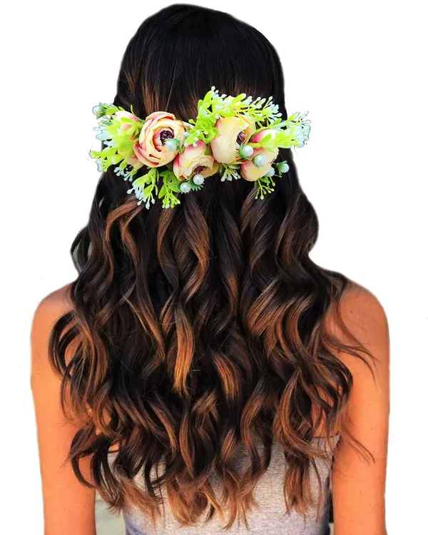 Peach_Attractive_Roses_With_Pearl_&_Leaf_Design_Hairpin_Accessories_For_Women_&_Girls_(14_X_8_X_1_Cm)