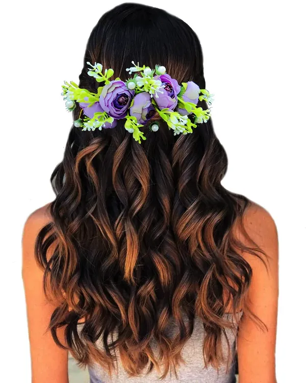 Purple_Attractive_Roses_With_Pearl_&_Leaf_Design_Hairpin_Accessories_For_Women_&_Girls_(14_X_8_X_1_Cm)
