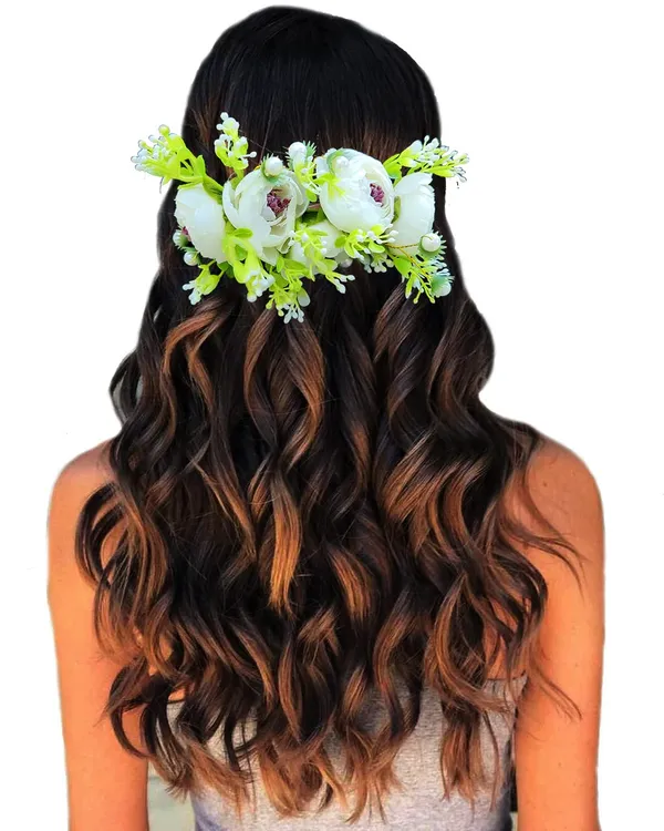 White_Attractive_Roses_With_Pearl_&_Leaf_Design_Hairpin_Accessories_For_Women_&_Girls_(14_X_8_X_1_Cm)
