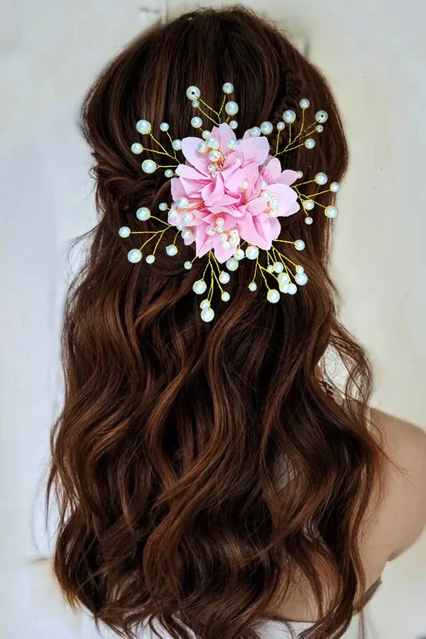 Baby_Pink_Floral_With_Pearl_Hairpin_Accessories_For_Women_&_Girls_(13_X_8_X_1_Cm)