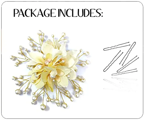 Peach_Floral_Shaped_With_Pearl_Hairpin_Accessories_For_Women_&_Girls_(13_X_8_X_1_Cm)