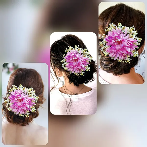 Baby_Pink_Floral_Design_With_Pearl_&_Stone_Gajra_Hair_Accessories_For_Women_&_Girls_(14_X_8_X_1_Cm)