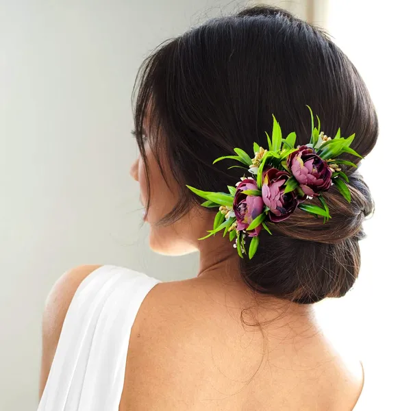 Brown_Rose_Flower_And_Leaf_Shaped_Comb_Slide_For_Women_&_Girls_(14_X_8_X_1_Cm)