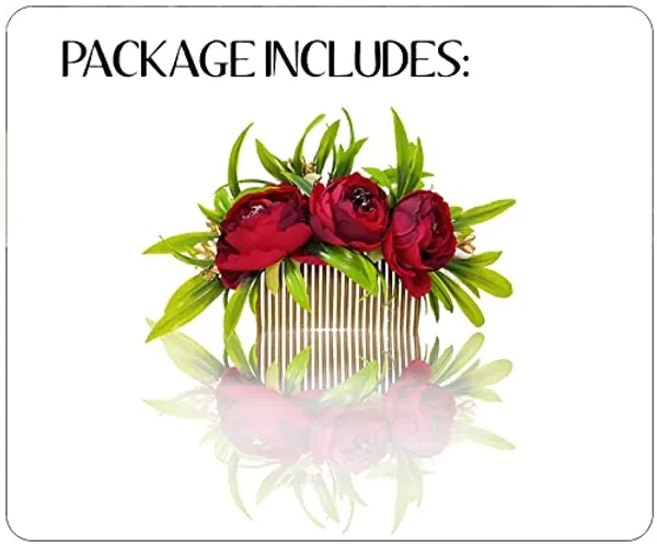 Red_Rose_Flower_And_Leaf_Shaped_Comb_Slide_For_Women_&_Girls_(14_X_8_X_1_Cm)