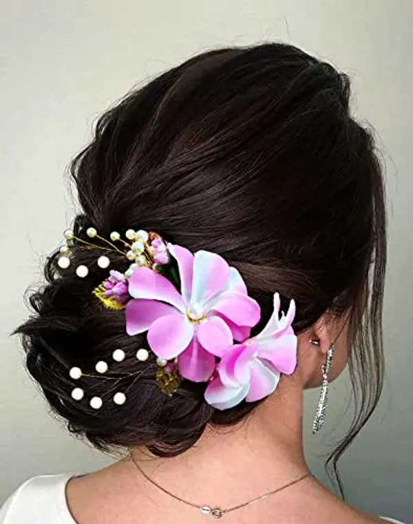 Baby_Pink_Lavender_Flower_Comb_Slide_Bridal_Hair_Accessories_For_Women_&_Girls_(14_X_8_X_1_Cm)