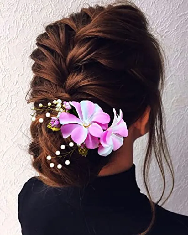 Baby_Pink_Lavender_Flower_Comb_Slide_Bridal_Hair_Accessories_For_Women_&_Girls_(14_X_8_X_1_Cm)