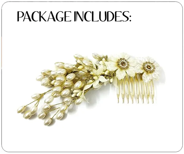 Gold_&_Silver_Artificial_Leaf_And_Floral_Design_With_Pearl_&_Stone_Hairpin_Accessories_For_Women_&_Girls
