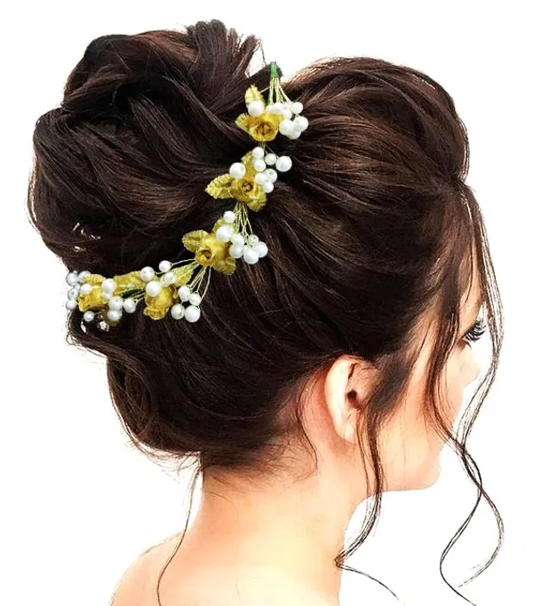 Golden_Artificial_Small_Flower_With_Pearl_Bridal_Hair_Vein_Accessories_For_Women_&_Girls_(14_X_8_X_1_Cm)