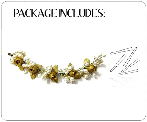 Golden_Artificial_Small_Flower_With_Pearl_Bridal_Hair_Vein_Accessories_For_Women_&_Girls_(14_X_8_X_1_Cm)