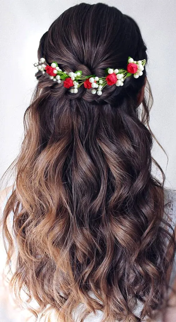 Red_Artificial_Small_Flower_With_Pearl_Bridal_Hair_Vein_Accessories_For_Women_&_Girls_(14_X_8_X_1_Cm)