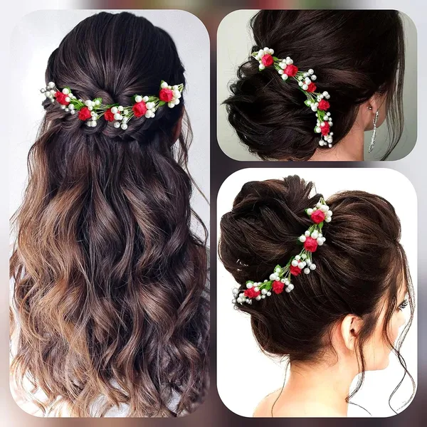 Red_Artificial_Small_Flower_With_Pearl_Bridal_Hair_Vein_Accessories_For_Women_&_Girls_(14_X_8_X_1_Cm)