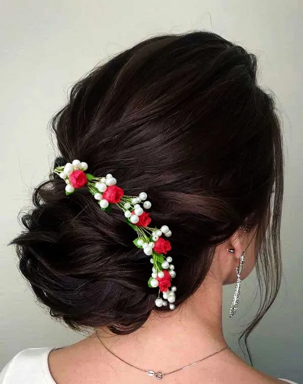 Red_Artificial_Small_Flower_With_Pearl_Bridal_Hair_Vein_Accessories_For_Women_&_Girls_(14_X_8_X_1_Cm)