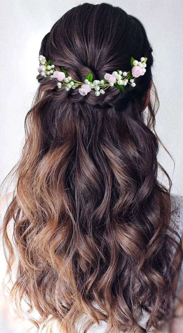 Baby_Pink_Artificial_Small_Flower_With_Pearl_Bridal_Hair_Vein_Accessories_For_Women_&_Girls_(14_X_8_X_1_Cm)