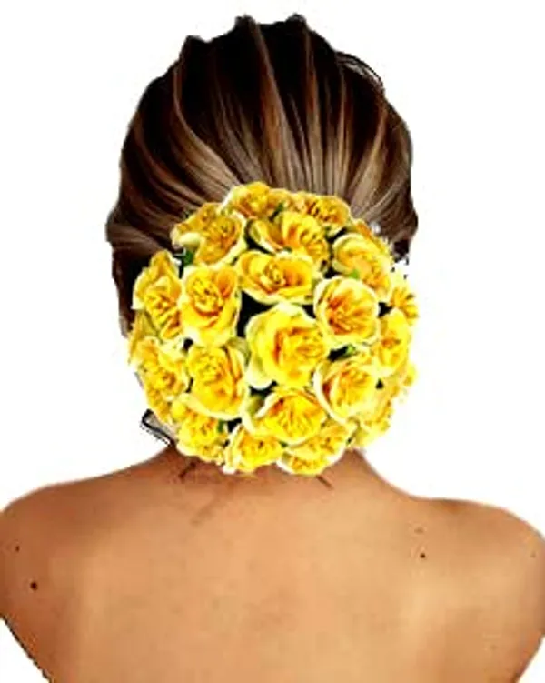 Yellow_Artificial_Rose_Flower_Gajra_Accessories_For_Women_&_Girls_(14_X_8_X_1_Cm)