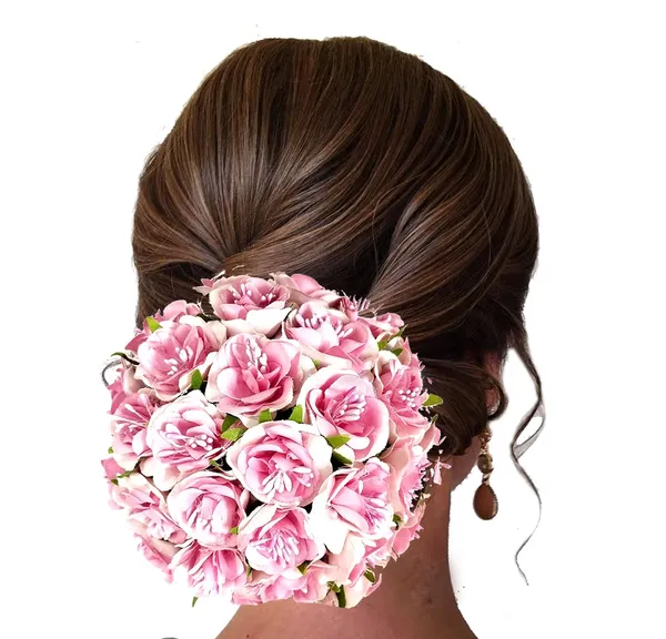 Baby_Pink_Artificial_Rose_Flower_Gajra_Accessories_For_Women_&_Girls_(14_X_8_X_1_Cm)