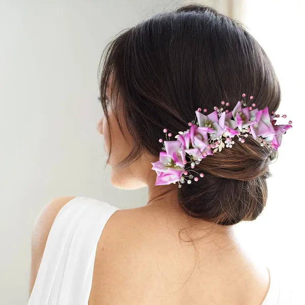 Baby_Pink_Artificial_Lily_Flower_With_Pearls_Bridal_Hair_Vein_Accessories_For_Women_&_Girls_(14_X_8_X_1_Cm)