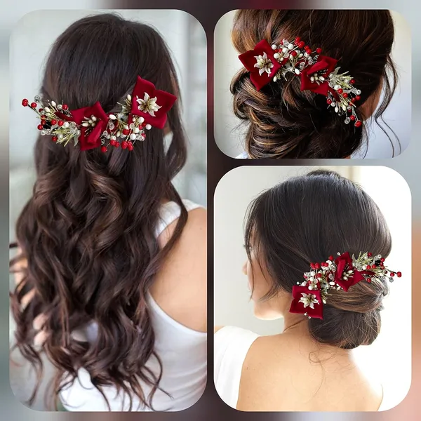 Red_Artificial_Lily_Flower_With_Stone_And_Pearl_Hair_Vein_Accessories_For_Women_&_Girls_(14_X_8_X_1_Cm)