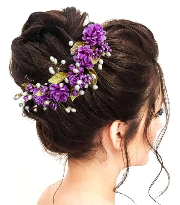 Purple_Artificial_Flower_Hair_Vein,_Fancy_Bridal_Hair_Pin_For_Women_&_Girls