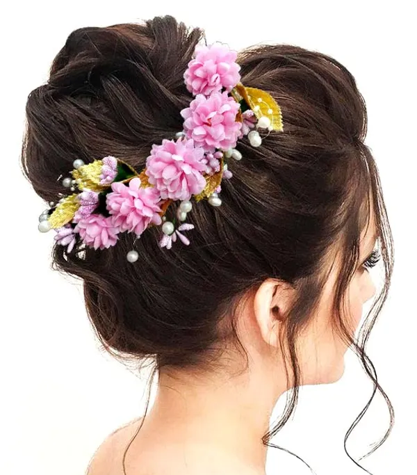 Baby_Pink_Artificial_Flower_Hair_Vein,_Fancy_Bridal_Hair_Pin_For_Women_&_Girls