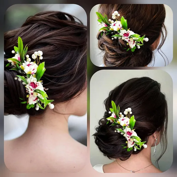 Dark_Pink_Artificial_Flower_With_Pearl_Comb_Slide_Side_Juda_Pin_For_Women_&_Girls_(14_X_8_X_1_Cm)