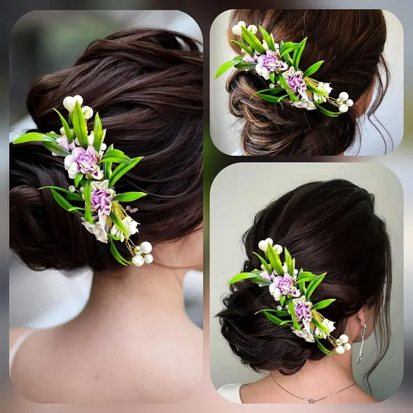 Purple_Artificial_Flower_With_Pearl_Comb_Slide_Side_Juda_Pin_For_Women_&_Girls_(14_X_8_X_1_Cm)