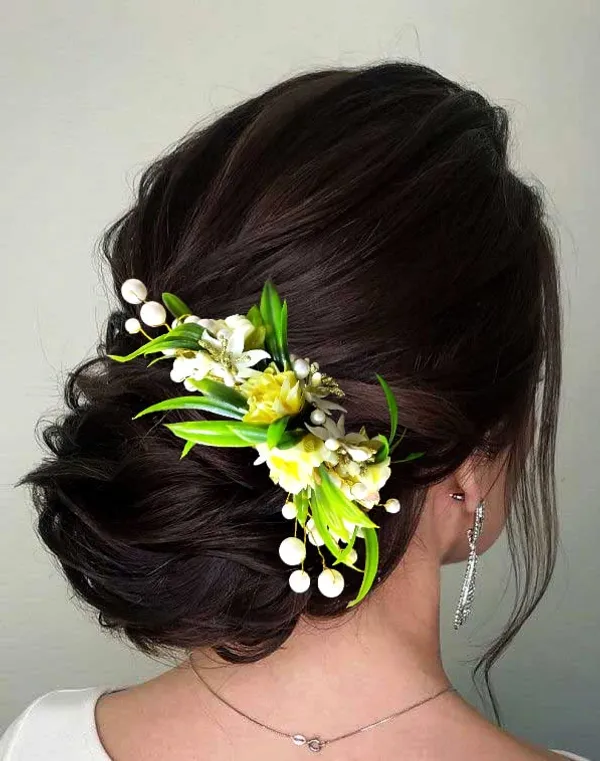 Yellow_Artificial_Flower_With_Pearl_Comb_Slide_Side_Juda_Pin_For_Women_&_Girls_(14_X_8_X_1_Cm)