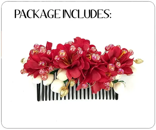 Red_Artificial_Beautiful_Flower_Comb_Slide_|_Bridal_Hair_Barrette_Ties,_Hairpins_For_Women_&_Girls