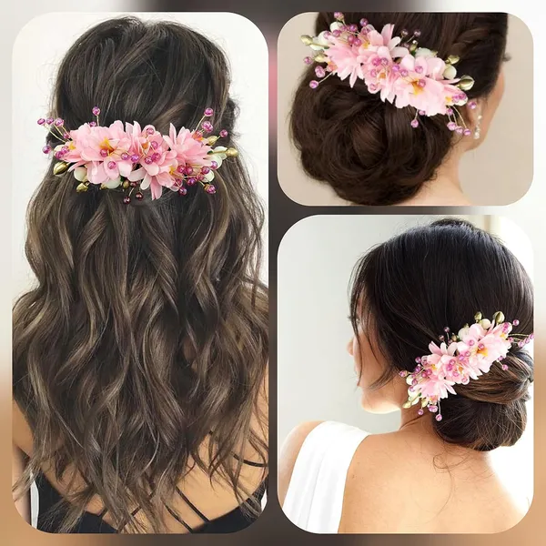 Baby_Pink_Artificial_Beautiful_Flower_Comb_Slide_|_Bridal_Hair_Barrette_Ties,_Hairpins_For_Women_&_Girls_(16_X_14_X_10_Cm)