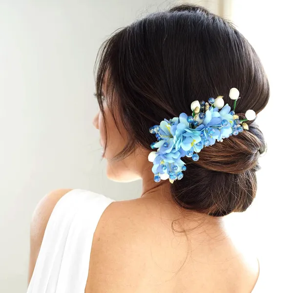 Blue_Artificial_Beautiful_Flower_Comb_Slide_|_Bridal_Hair_Barrette_Ties,_Hairpins_For_Women_&_Girls_(16_X_14_X_10_Cm)