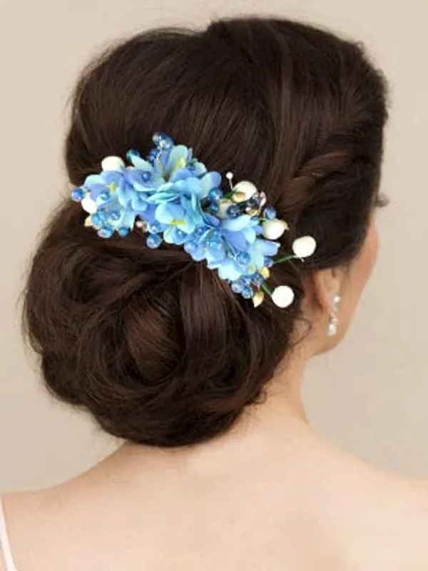 Blue_Artificial_Beautiful_Flower_Comb_Slide_|_Bridal_Hair_Barrette_Ties,_Hairpins_For_Women_&_Girls_(16_X_14_X_10_Cm)