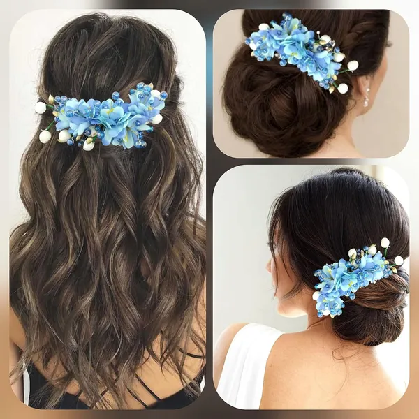 Blue_Artificial_Beautiful_Flower_Comb_Slide_|_Bridal_Hair_Barrette_Ties,_Hairpins_For_Women_&_Girls_(16_X_14_X_10_Cm)