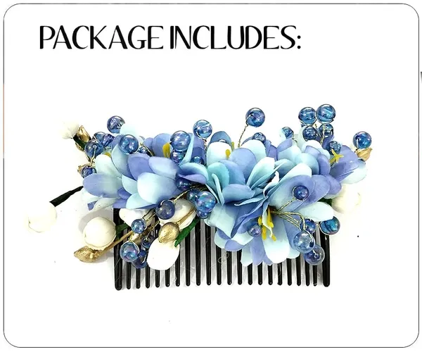 Blue_Artificial_Beautiful_Flower_Comb_Slide_|_Bridal_Hair_Barrette_Ties,_Hairpins_For_Women_&_Girls_(16_X_14_X_10_Cm)