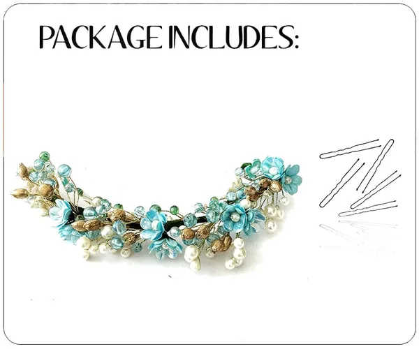 Blue_Artificial_Small_Rose_With_Metals_And_Pearls_Hair_Vein_Accessories_For_Women_&_Girls