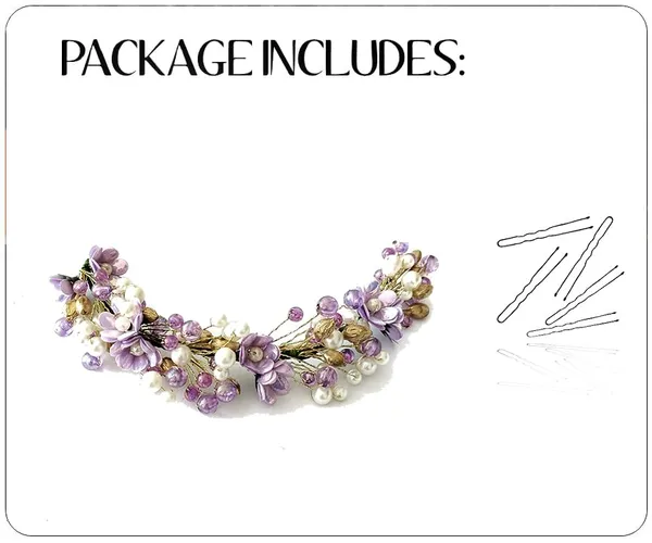 Purple_Artificial_Small_Rose_With_Metals_And_Pearls_Hair_Vein_Accessories_For_Women_&_Girls