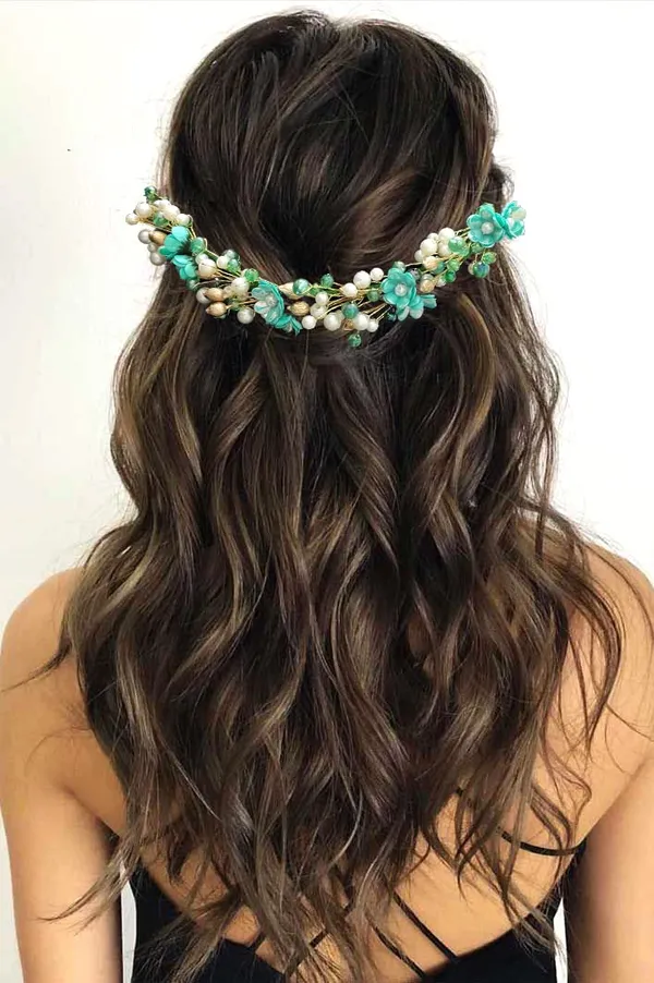 Rama_Green_Artificial_Small_Rose_With_Metals_And_Pearls_Hair_Vein_Accessories_For_Women_&_Girls