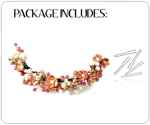 Red_Artificial_Small_Rose_With_Metals_And_Pearls_Hair_Vein_Accessories_For_Women_&_Girls
