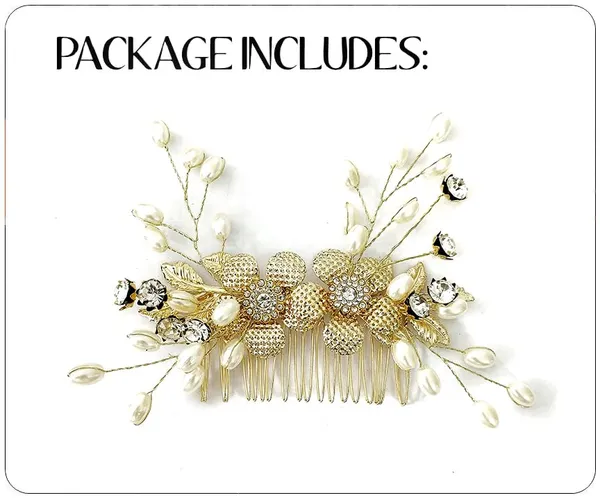 Golden_Artificial_Metal_Flower_With_Leaves,_Stones,_And_Peals_Bridal_Comb_Slide_Hair_Accessories