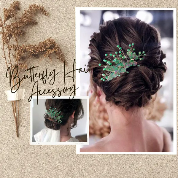 Green_Artificial_3_Butterfly_With_Stones_And_Pearls_Comb_Slide_Hair_Bun_Accessories_For_Women_&_Girls