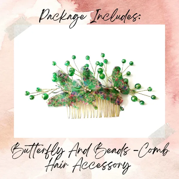 Green_Artificial_3_Butterfly_With_Stones_And_Pearls_Comb_Slide_Hair_Bun_Accessories_For_Women_&_Girls