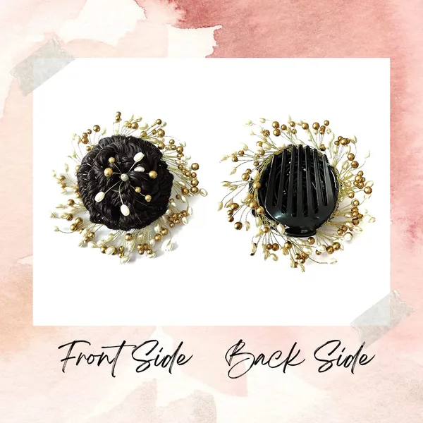 Golden_Artificial_Stones_And_Pearls_Hair_Clip_Accessories_For_Women_&_Girls