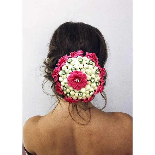 Dark_Pink_Artificial_Butterfly_Style_Designed_With_Stones_And_Pearls_Bridal_Hair_Claw_Accessories_For_Women_&_Girls