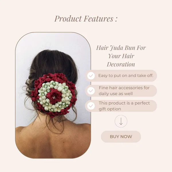 Maroon_Artificial_Butterfly_Style_Designed_With_Stones_And_Pearls_Bridal_Hair_Claw_Accessories_For_Women_&_Girls