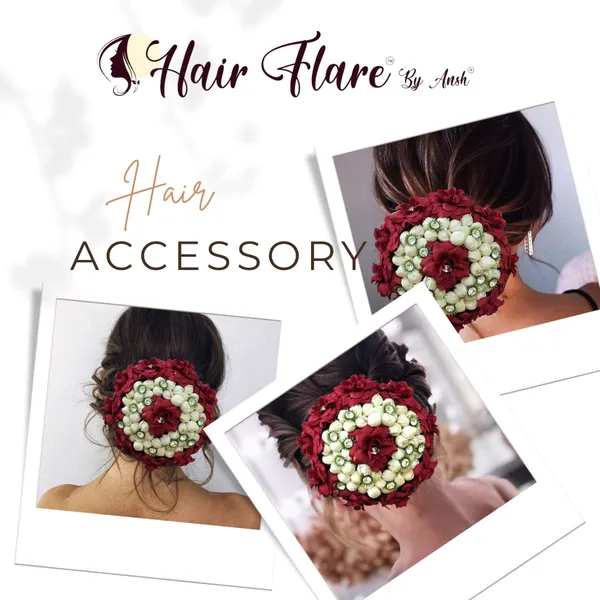 Maroon_Artificial_Butterfly_Style_Designed_With_Stones_And_Pearls_Bridal_Hair_Claw_Accessories_For_Women_&_Girls