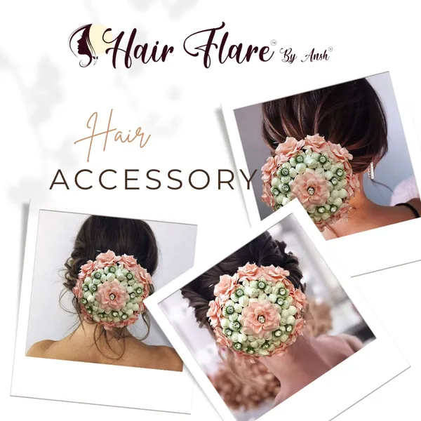 Peach_Artificial_Butterfly_Style_Designed_With_Stones_And_Pearls_Bridal_Hair_Claw_Accessories_For_Women_&_Girls
