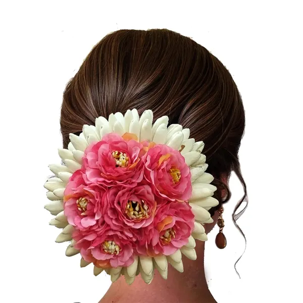 Baby_Pink_Artificial_Plastic_Rounded_Rose_Flower_Design_Hair_Pin_Accessories_For_Women_&_Girls_(14_X_8_X_1_Cm)